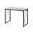 Rectangular Writing Desk With Metal Base, Antique White And Black