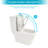 One Piece Ceramic Toilet - Easy To Maintain, Keeps Clean Easily Modern With Dual Flush And Soft Close Seat Space Saving Design
