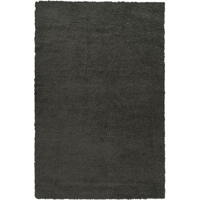 Washable Pure Charcoal &  Solid Shag Modern Rug