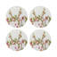 Cherry Blossom Red Vegan Leather Round Coasters-1438984489