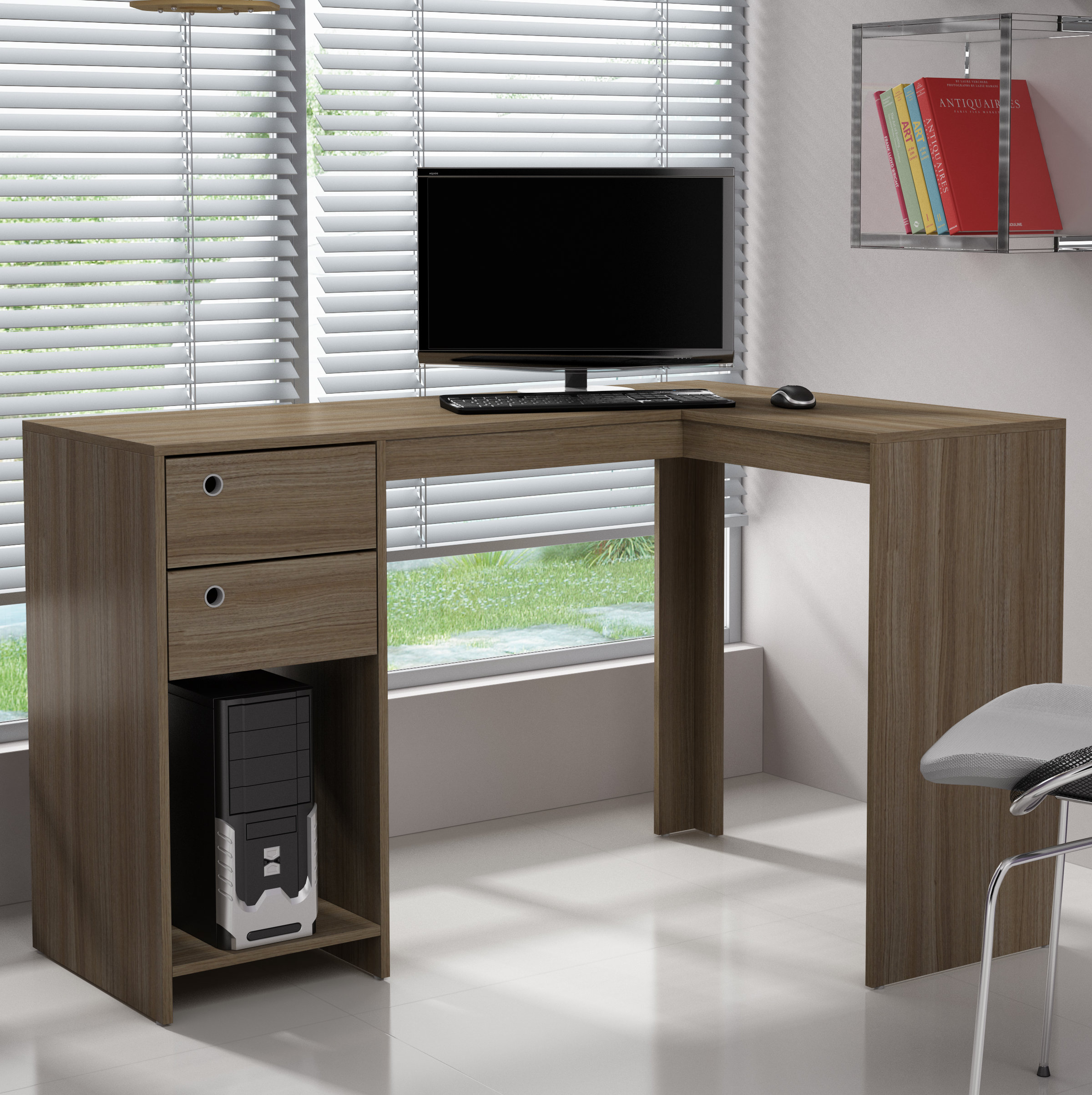 Hashtag Home Angelica L Shape Desk Reviews Wayfair