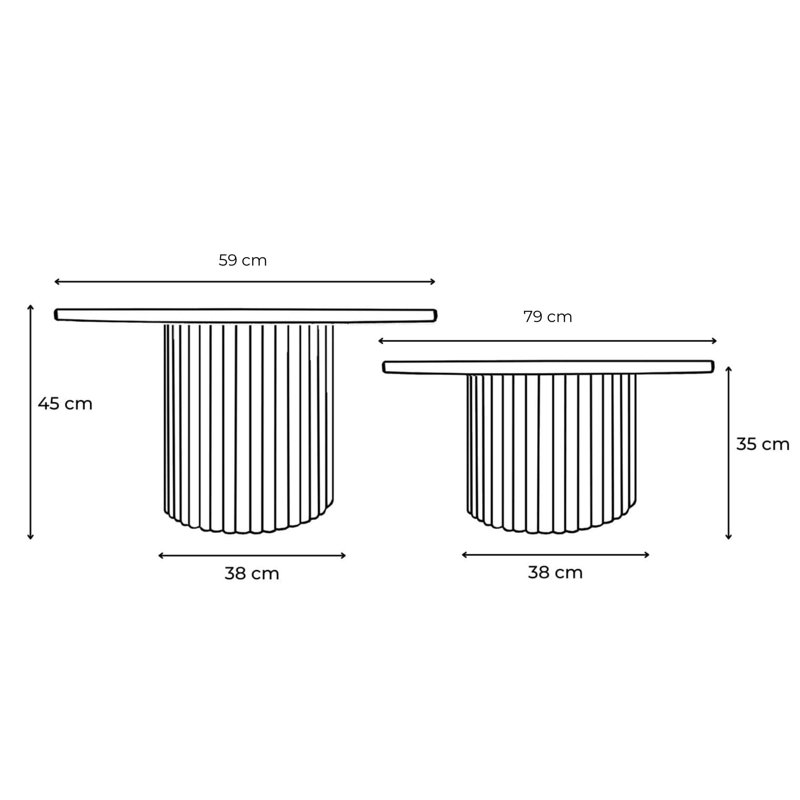 Drum Coffee Table, Black