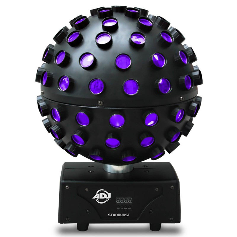 Black and Purple LED Disco Ball Light Fixture Set