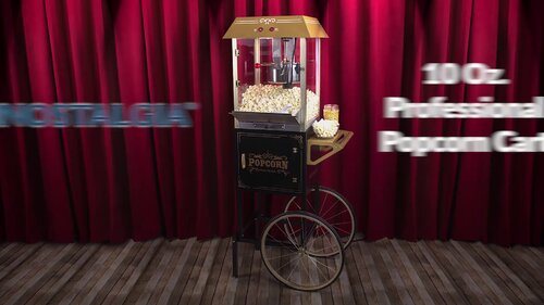 Nostalgia Popcorn Cart  Popcorn theme, Popcorn cart, Vintage popcorn  machine