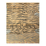 Distressed Homage Hand Knotted Wool Animal Print Area Rug