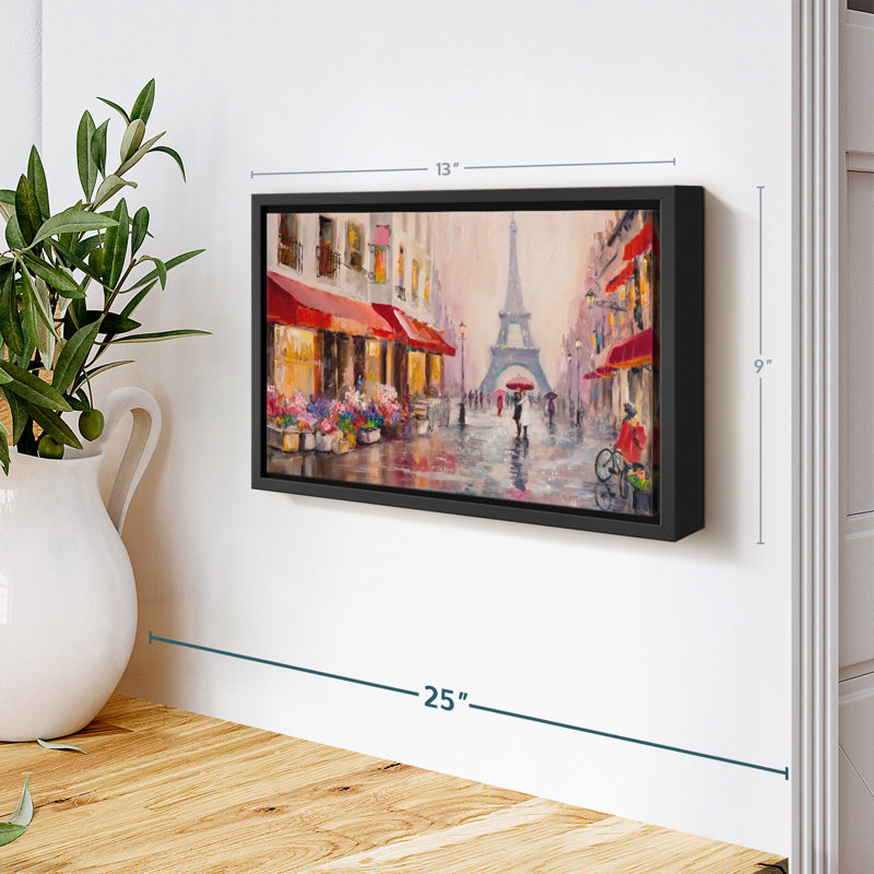 «Rainy Paris, reproduction sur toile», H 9 po x l 13 po