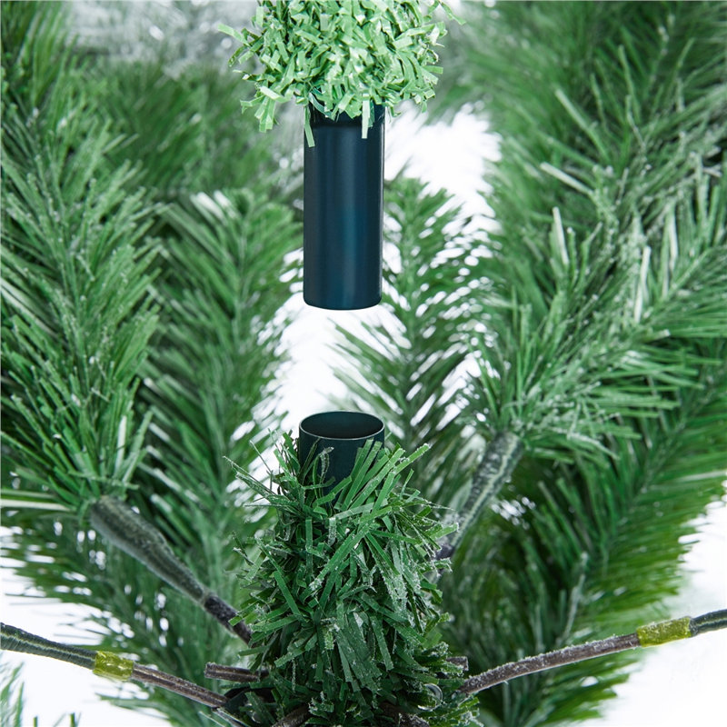 Arbre de Noël artificiel floqué, H 7,5 pi