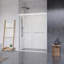 Porte de douche encadrée avec verre transparent l 60 po x H 76 po Ennis-101281907