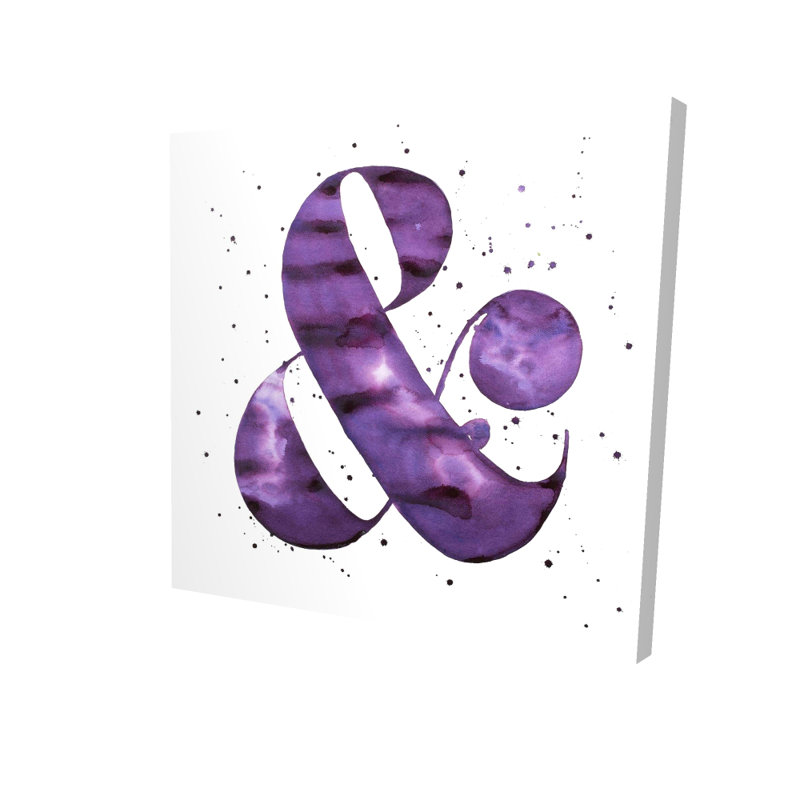 «Ampersand», toile mauve - Décoration murale moderne