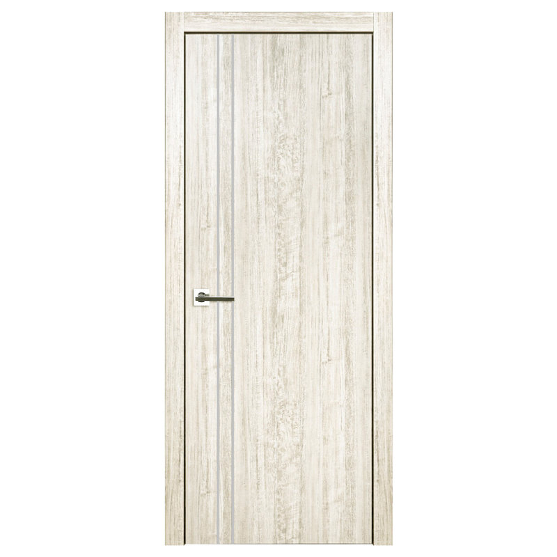 Porte simple intérieure stratifiée HG-002V, Bois d'aloès clair, 36 po x 96 po, S'ouvre à gauche vers l'intérieur