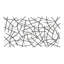 Sculpture dimensionnelle suspendue en métal 24 po x 44 po