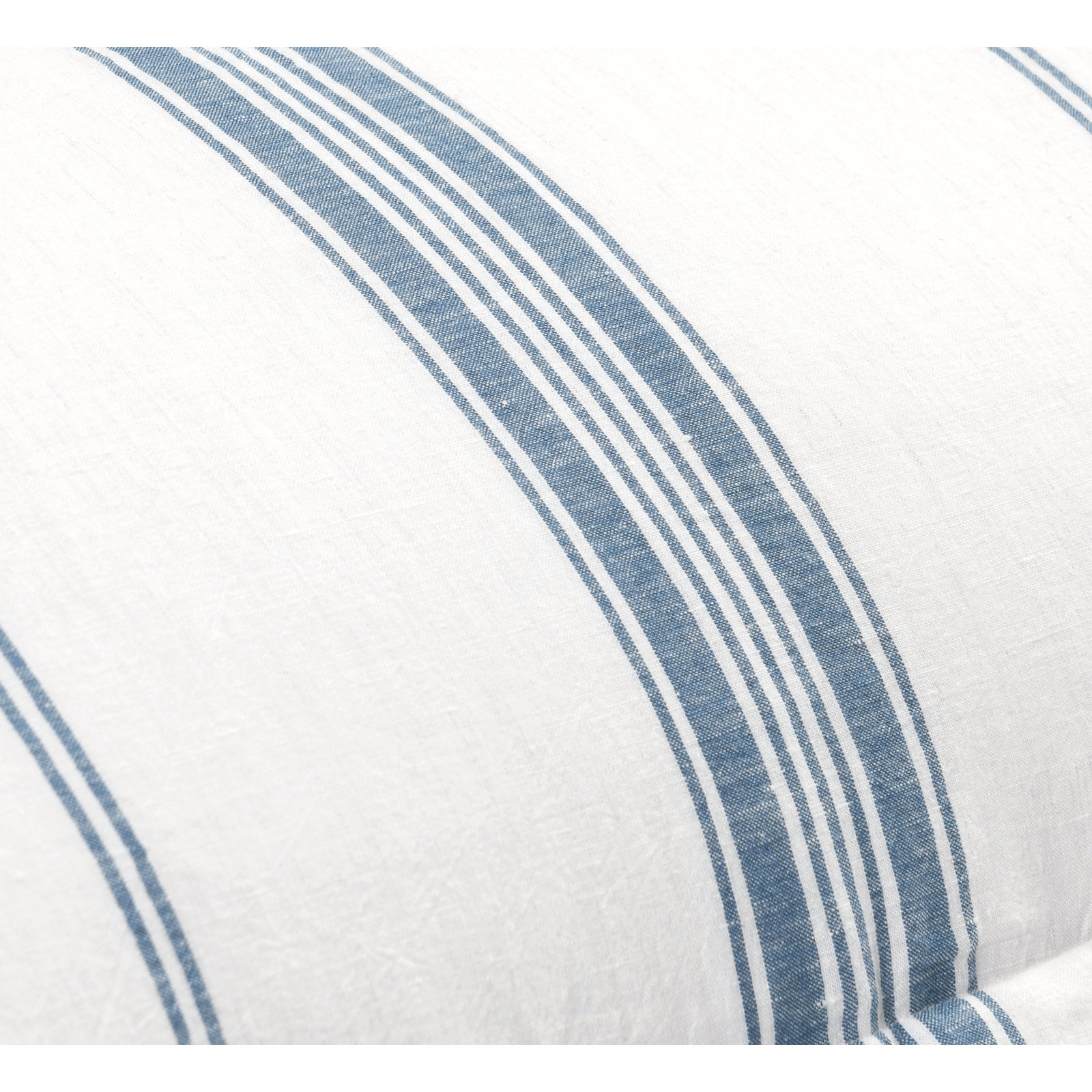 Fleta Stripe Cotton Blend Sham, Standard, White/Blue Stripe
