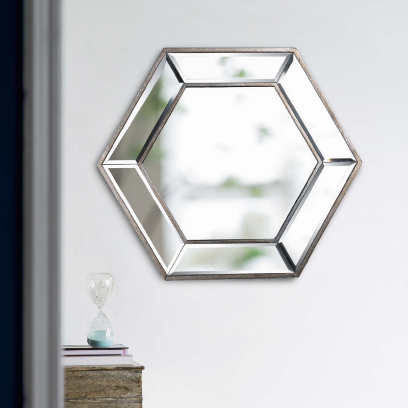 Miroir mural 20 po x 18 po Hexagon