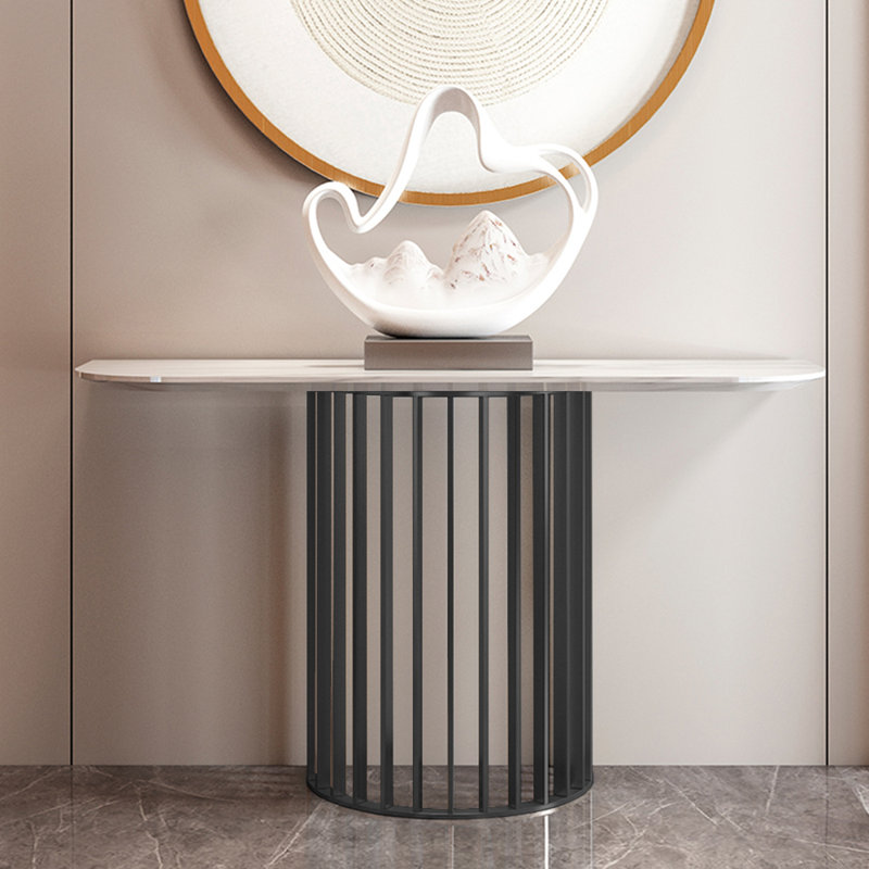 Console moderne moderne de luxe simple, H 31,5 po x l 47,2 po x P 15,7 po, Noir