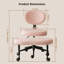 Chaise de bureau ergonomique avec pieds croisés multi-positions, fauteuil pivotant de méditation et de TDAH, support de dossier et base roulante