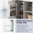 Kitchen Island With Large Tabletop, Drop Countertop & Metal Support, White Drawers And Locking-42393146