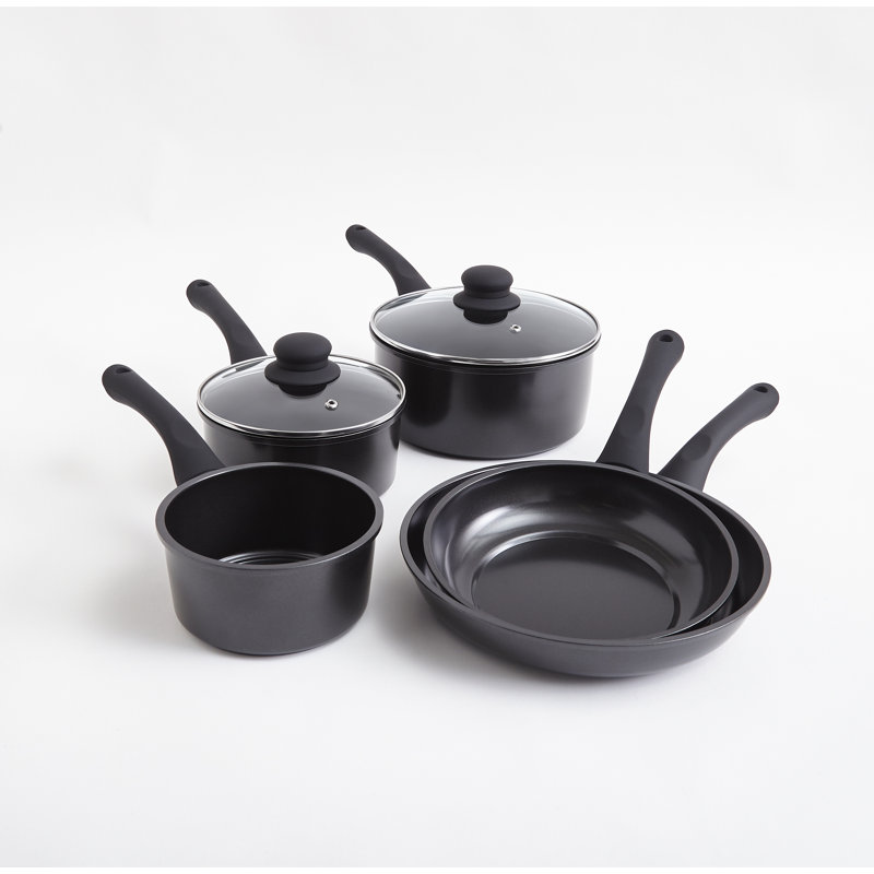 5 Piece Black Carbon Steel Cookware Set