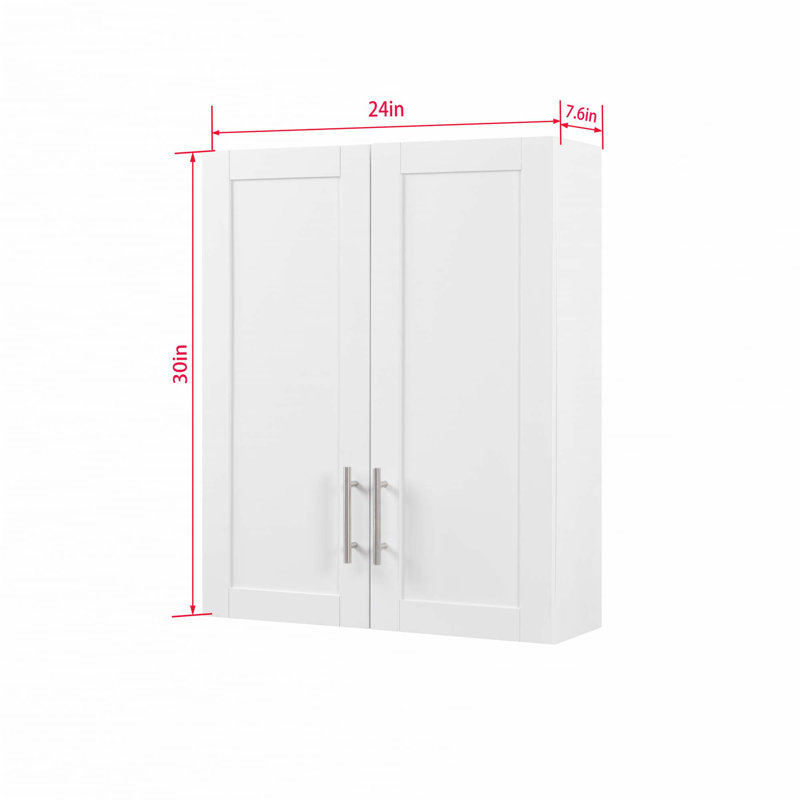 Ophelia & Co. Wood Hanging Cabinet With Doors And Shelves - Wayfair Canada