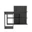 Bureau d'ordinateur Masai, cinq tablettes ouvertes-723870141