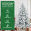  Artificial Hinged Christmas Tree Snow Flocked White-1911602402