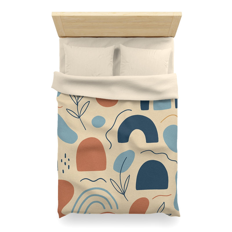  Duvet Covers No 1 Single Piece, Cream/Blue, Twin XL Duvet Cover