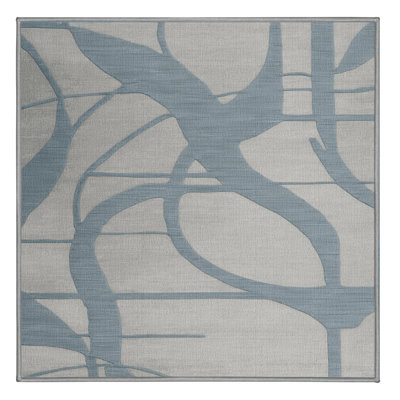 Machine Washable Abstract Gray Area Rug