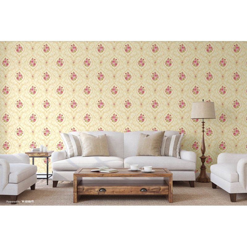 Melandra 10m x 53cm Wallpaper Roll, Soft Gold