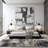 Abstract Yellow/Black/Gray Area Rug-1843828455