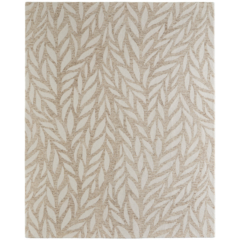 Wallace Modern Floral & Botanical Tan Area Rug, Rectangle 2' x 3'