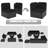  13 Pieces Outdoor Patio Furniture Set with 44" Fire Pit Table Brown Rattan Sectional Sofa Conversation Sets-658817769-658817772