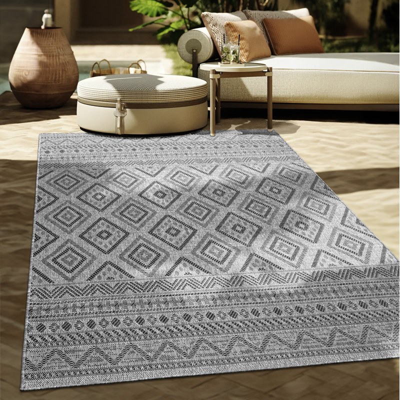 Demico Moroccan Indoor / Outdoor Rug, Rectangle 3'11" x 5'3"