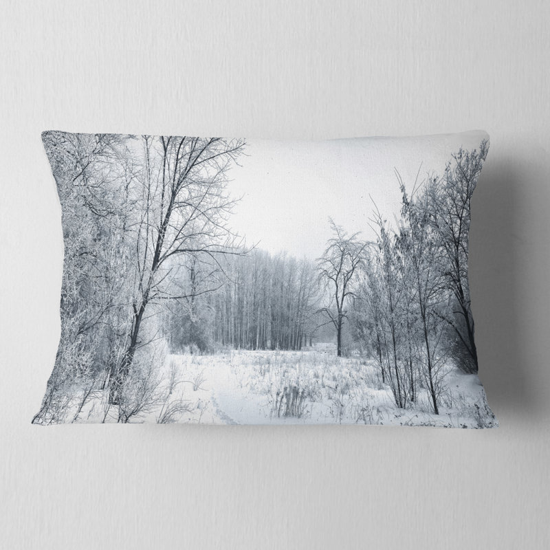 Coussin décoratif magnifique paysage d'hiver - paysage imprimé