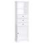 Grande armoire de rangement polyvalente avec plusieurs options de rangement et tablettes réglables pour divers espaces.-1881724347