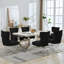 Chaise parsons rembourrée en velours capitonné Chary-231134447