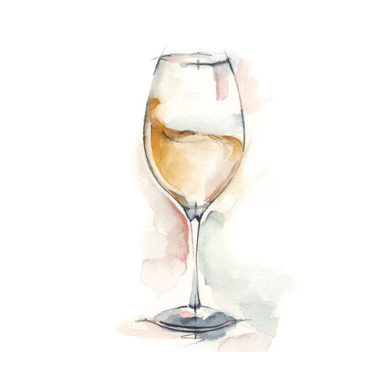 Wine Glass Study II 1 Piece Wrapped Canvas Wall Art, 66.04 cm H x 45.72 cm W x 3.175 cm D