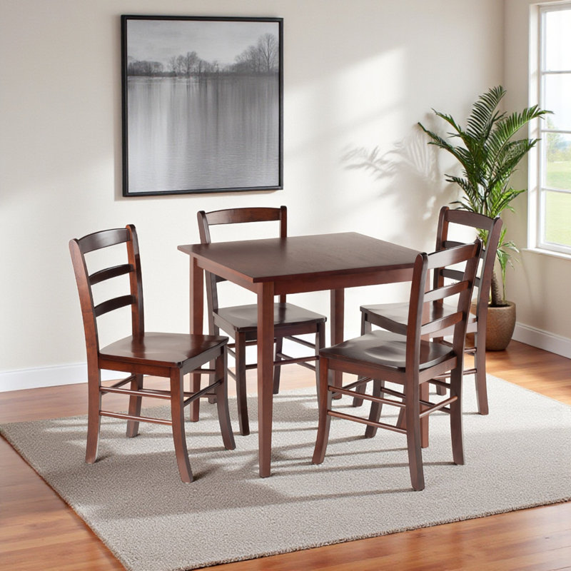 Solid Wood Top Four Leg Dining Set, 3