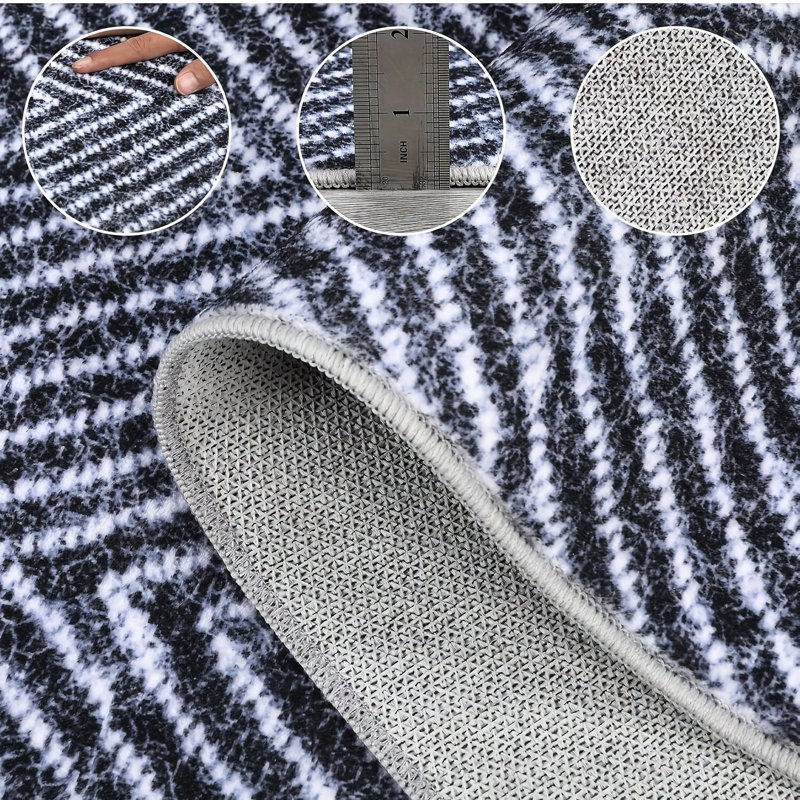 Grands tapis, tapis lavables à motif d'os de poisson modernes, tapis à poils courts, ne perdant pas de couleur rétro, pour le décor de chambre à coucher de salon