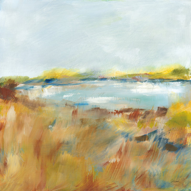 Sienna Fields by Sue Schlabach - Wrapped Canvas Painting, 30cm H x 30cm W