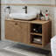 Rosaliyah Bathroom Vanity Unit with Ceramic Washbasin 95cm-257464431