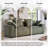 Makassar 89.37'' Square Armrest Couch Sofa-227063913