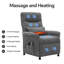 Fauteuil inclinable électrique en microfibre avec dossier et repose-pieds 32 po-160739581