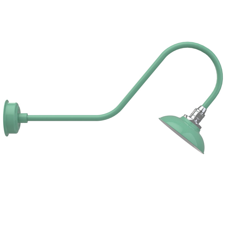 Luminaire de grange d’extérieur à del Ludwicka, H 12 po x l 10 po x P 36 po, Jade