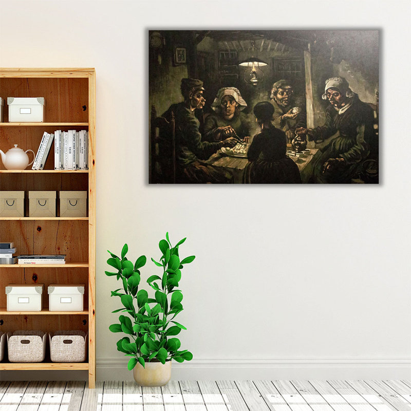 «The Potato Eaters», 1885, reproduction d'art sur toile, H 40 po x l 60 po