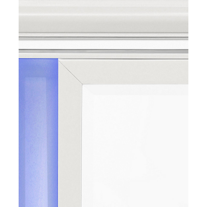 Tarian Pearl White Finish Mirror W/Led