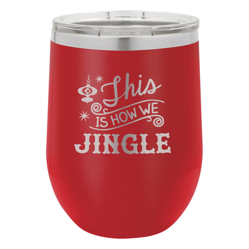 Cette jingle de voyage en acier inoxydable 12 onces, Rouge