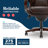 La-Z-Boy Bellamy Executive Office Chair with Memory Foam Cushions, Real Wood Arms and Swivel Base, Waterfall Seat Edge, Faux Bonded Leather-39420215