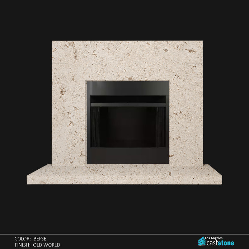 Amber Fireplace Surround, Beige Old World