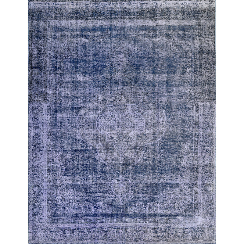 ZIVNVIZIGBL00 Wool Oriental Area Rug in Blue, Rectangle 6' x 9'