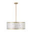 22" 5-Light Capiz Shell Drum Chandelier