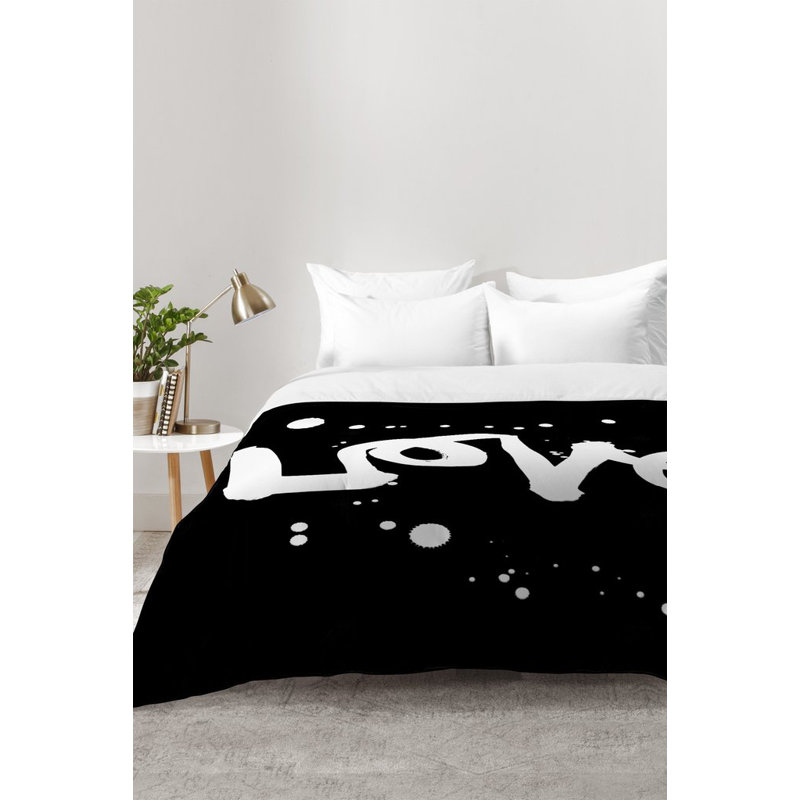 Ensemble d'édredon Love, Édredon pour lit simple TG + 1 taie décorative